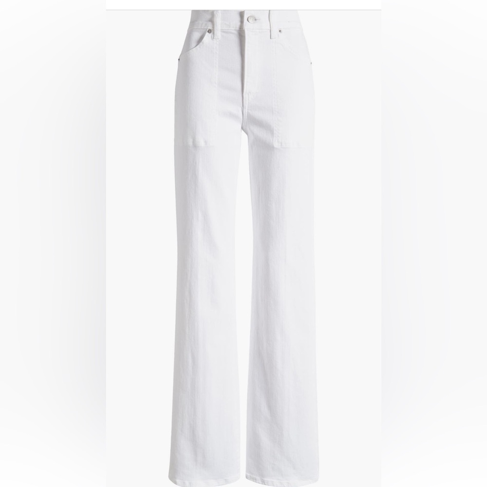Veronica Beard Crosbie Wide White 26 - Picture 5 of 7